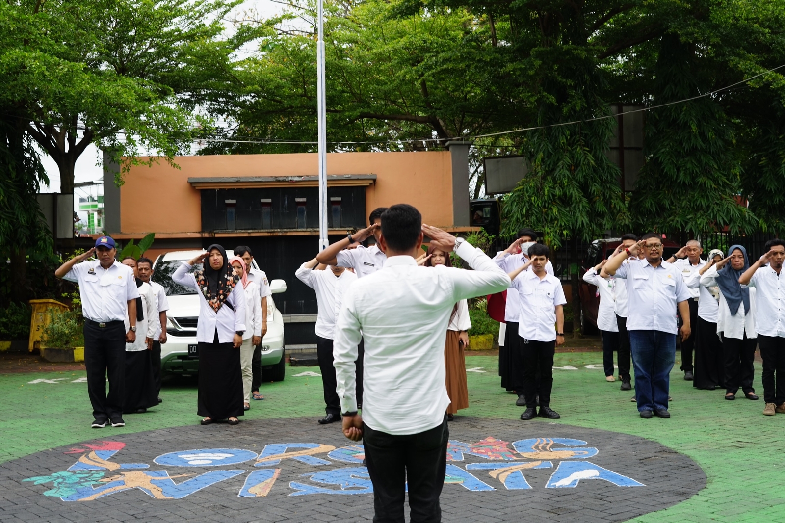 Gambar Sekcam Panakkukang Pimpin Apel Sore, Ini Pesannya